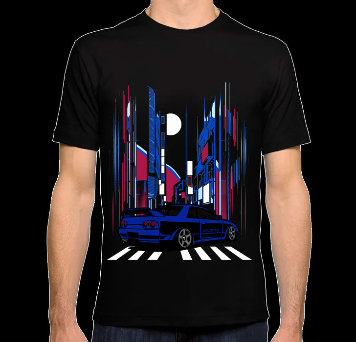 Nissan Skyline R32 Cityscape T Shirt