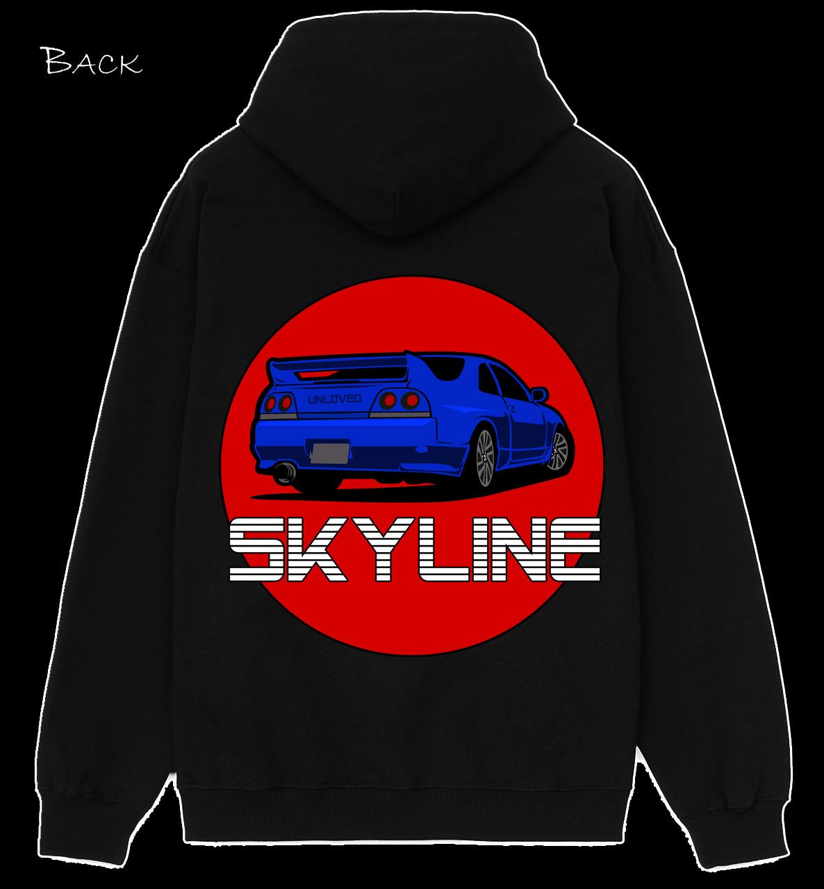 Nissan Skyline R33 Retro Hoodie Unloved JDM